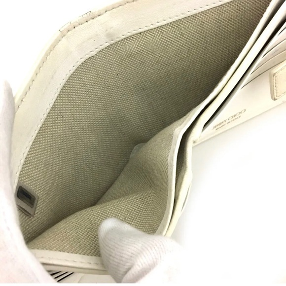 Jimmy Choo Nellie Star Studded Leather Bifold Wallet - Picture 8 of 17